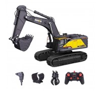 Радиоуправляемый экскаватор серый HUI NA TOYS масштаб 1:14 2.4G - HN1594-GREY