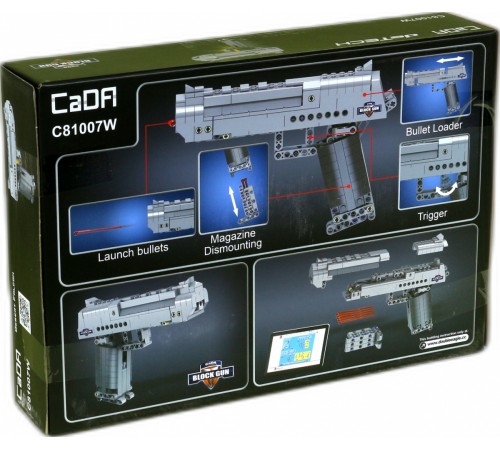 Конструктор CADA deTech пистолет Desert Falcon, 307 деталей - C81007W Конструктор CADA deTech пистолет Desert Falcon, 307 деталей - C81007W