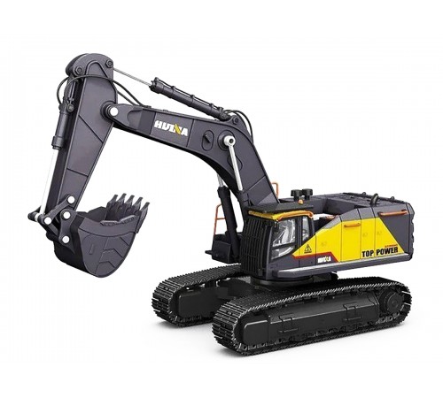Радиоуправляемый экскаватор серый HUI NA TOYS масштаб 1:14 2.4G - HN1594-GREY