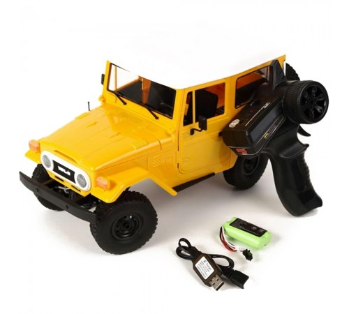 Радиоуправляемый внедорожник WPL Toyota FJ40 желтый 4WD масштаб 1:16 2.4G - WPLC-34-YELLOW Радиоуправляемый внедорожник WPL Toyota FJ40 желтый 4WD масштаб 1:16 2.4G - WPLC-34-YELLOW