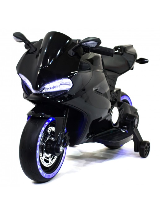 Детский электромотоцикл Ducati Black (12V, EVA, ручка газа) - FT-1628-SP-BLACK