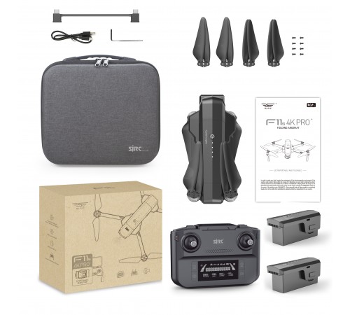 Квадрокоптер SJRC F11S 4K PRO PLUS 2-AXIS 4K EIS 5G GPS RTF (2 АКБ) - F11S 4K PRO+COMBO Квадрокоптер SJRC F11S 4K PRO PLUS 2-AXIS 4K EIS 5G GPS RTF (2 АКБ) - F11S 4K PRO+COMBO