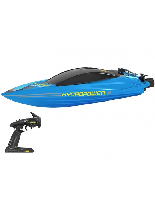 Радиоуправляемый катер с водяной помпой Blue HydroJet (25 км/ч, 42 см) - HC807-BLUE