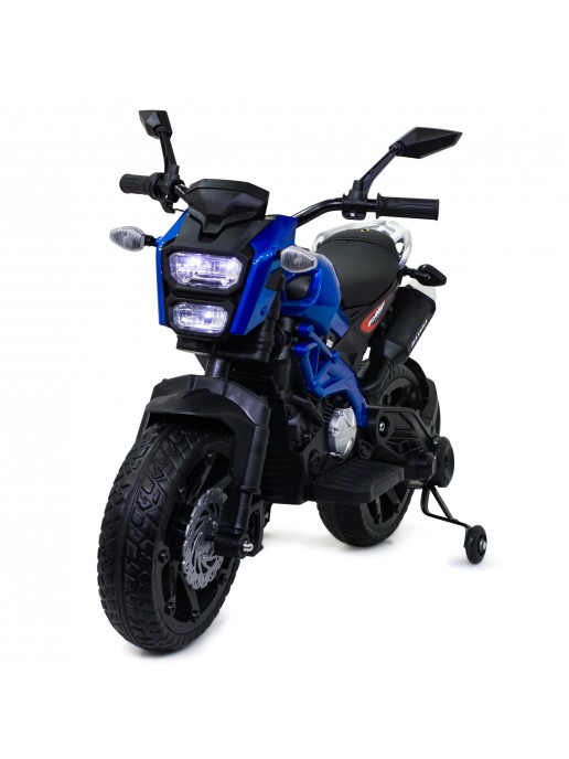 Детский электромотоцикл Harley Davidson (12V, EVA, ручка газа) - DLS01-SP-BLUE