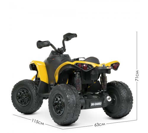 Детский электроквадроцикл BRP Can-Am Renegade (12V, полный привод, желтый) - DK-CA002-YELLOW