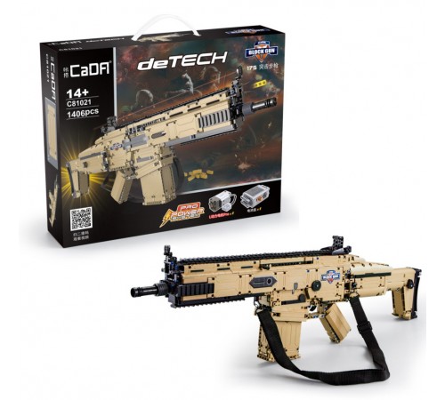 Конструктор Cada штурмовая винтовка Scar, 1406 элементов - C81021W Конструктор Cada штурмовая винтовка Scar, 1406 элементов - C81021W