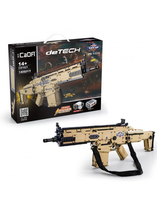 Конструктор Cada штурмовая винтовка Scar, 1406 элементов - C81021W