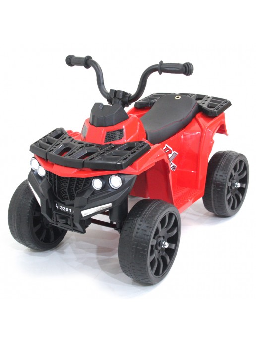 Детский квадроцикл R1 на резиновых колесах 6V - 3201-RED