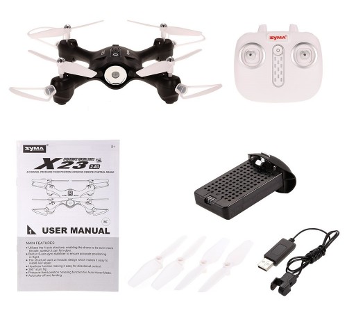 Радиоуправляемый квадрокоптер SYMA X23W BLACK с Wi-Fi FPV камерой - SYMA-X23W-BLACK Радиоуправляемый квадрокоптер SYMA X23W BLACK с Wi-Fi FPV камерой - SYMA-X23W-BLACK