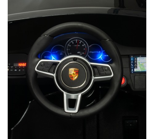 Детский электромобиль PORSCHE CAYENNE S 12V - JJ2128-BLACK-PAINT