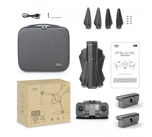 Квадрокоптер SJRC F11S 4K PRO 2-AXIS 4K EIS 5G GPS RTF (2 АКБ) - F11S 4K PRO COMBO Квадрокоптер SJRC F11S 4K PRO 2-AXIS 4K EIS 5G GPS RTF (2 АКБ) - F11S 4K PRO COMBO