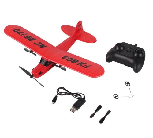 Радиоуправляемый самолет Piper Cub J3 для начинающих 2.4G - FX803-RED Радиоуправляемый самолет Piper Cub J3 для начинающих 2.4G - FX803-RED