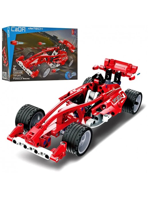 Конструктор CADA deTech гоночный автомобиль F1, инерционный, 144 детали - C52016W