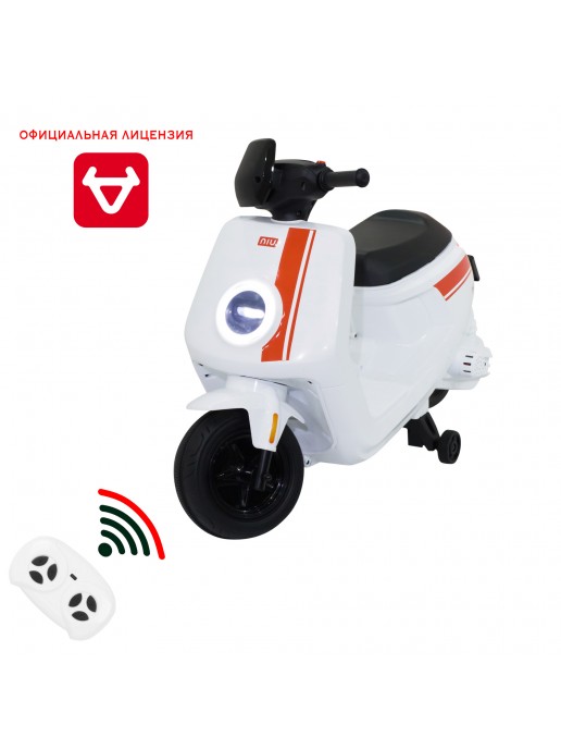 Детский электромотоцикл скутер с пультом управления NIU MQi+ Sport 12V - AHL012-WHITE