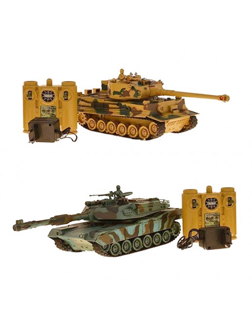Радиоуправляемый танковый бой (Abrams M1A2PK США + GERMAN TIGER Германия) 2.4GHz - ZG-99823