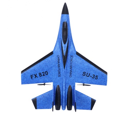 Радиоуправляемый самолет SU-35 для начинающих 2.4G - FX820-BLUE Радиоуправляемый самолет SU-35 для начинающих 2.4G - FX820-BLUE