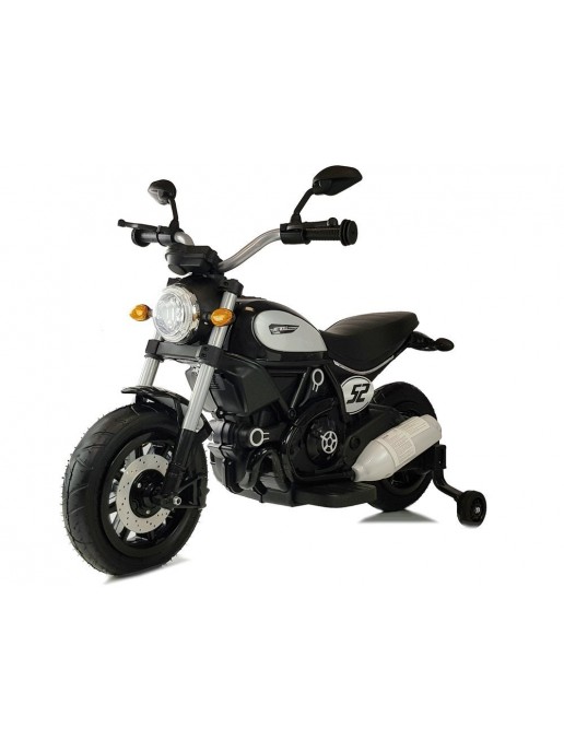 Детский мотоцикл Qike Чоппер белый - QK-307-BLACK