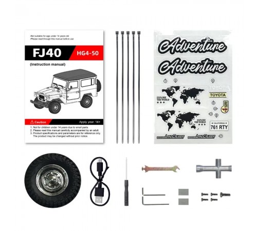 Радиоуправляемый внедрожник TOYOTA FJ40 PRO (свет, выхлоп, Li-Po 5C) - HG4-50-PRO-YELLOW Радиоуправляемый внедрожник TOYOTA FJ40 PRO (свет, выхлоп, Li-Po 5C) - HG4-50-PRO-YELLOW