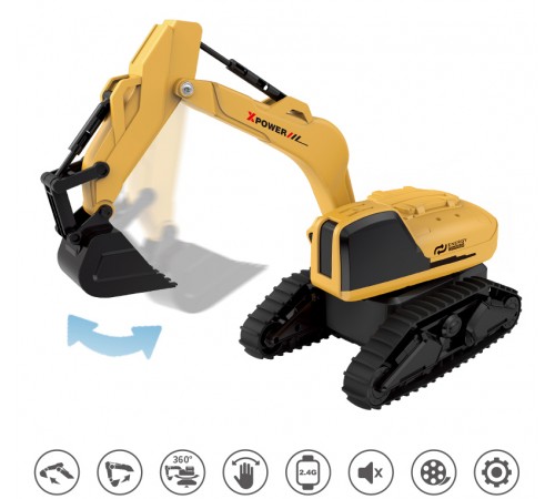 Радиоуправляемый экскаватор Le Neng Toys (пульт часы, акб, звук) - LNT-F4