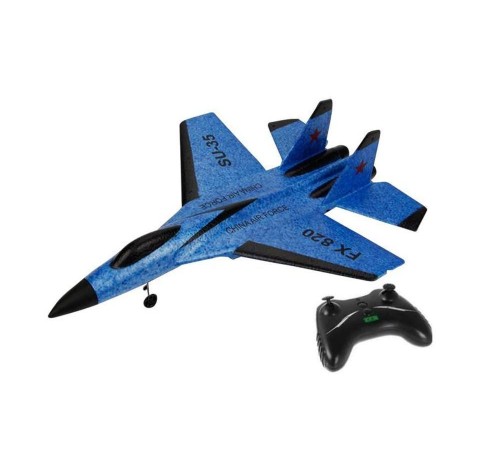 Радиоуправляемый самолет SU-35 для начинающих 2.4G - FX820-BLUE Радиоуправляемый самолет SU-35 для начинающих 2.4G - FX820-BLUE