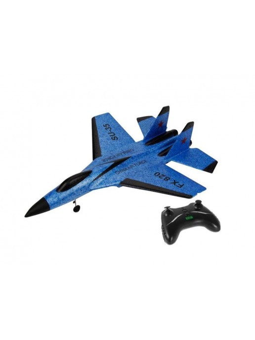 Радиоуправляемый самолет SU-35 для начинающих 2.4G - FX820-BLUE