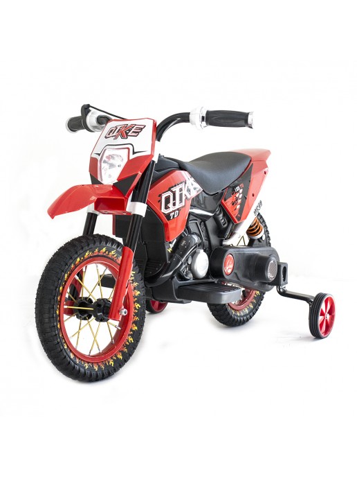 Детский кроссовый электромотоцикл Qike TD Red 6V - QK-3058-RED