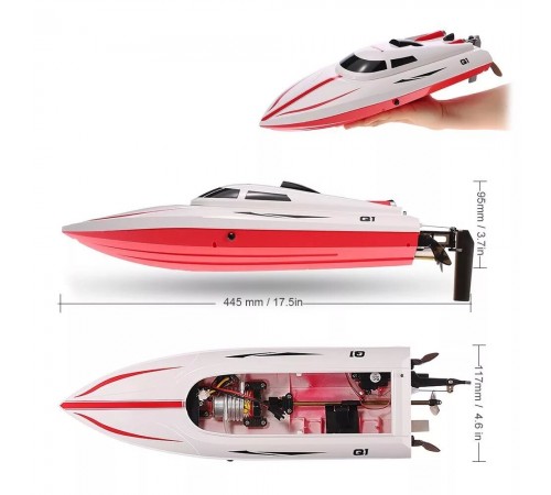 Радиоуправляемый катер Syma Q1 Speedboat RTR 2.4G - SYMA-Q1 Радиоуправляемый катер Syma Q1 Speedboat RTR 2.4G - SYMA-Q1