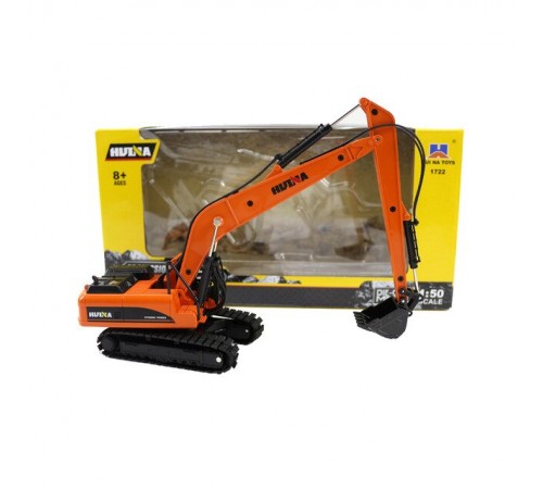 Металлический гусеничный экскаватор HuiNa Toys 1:50 - HN1722-ORANGE Металлический гусеничный экскаватор HuiNa Toys 1:50 - HN1722-ORANGE