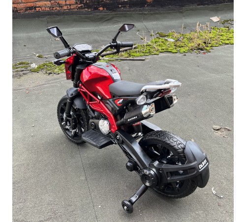 Детский электромотоцикл Harley Davidson (12V, EVA, ручка газа) - DLS01-SP-RED