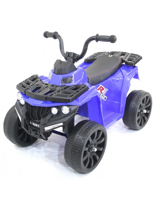 Детский квадроцикл R1 на резиновых колесах 6V - 3201-BLUE