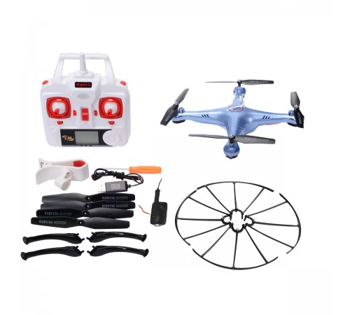 Радиоуправляемый синий квадрокоптер Syma X5HW с барометром Wi-Fi FPV - X5HW-B Радиоуправляемый синий квадрокоптер Syma X5HW с барометром Wi-Fi FPV - X5HW-B