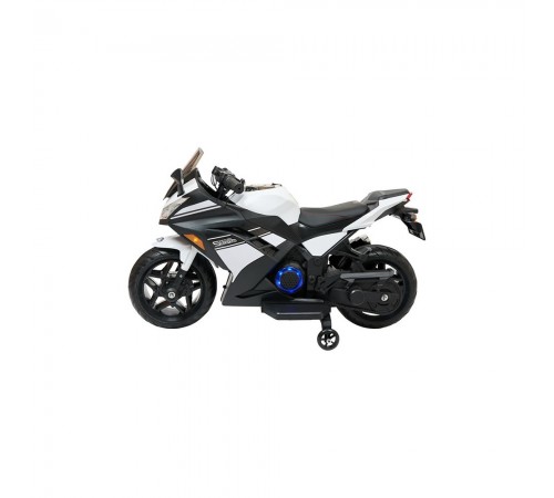 Детский электромотоцикл Kawasaki Ninja (12V, EVA, спидометр, ручка газа) - DLS07-WHITE