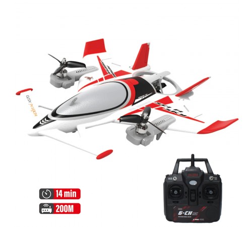 Радиоуправляемый самолет дрон SCI Fi Sky VTOL 3D6G 8ch - QIDI-570-RED Радиоуправляемый самолет дрон SCI Fi Sky VTOL 3D6G 8ch - QIDI-570-RED