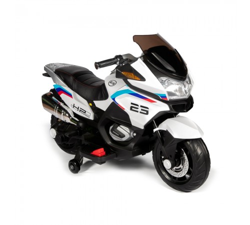 Детский электромотоцикл XMX (белый, EVA, с ручкой газа, 12V) - XMX609-WHITE Детский электромотоцикл XMX (белый, EVA, с ручкой газа, 12V) - XMX609-WHITE