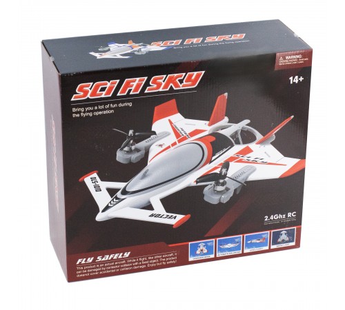 Радиоуправляемый самолет дрон SCI Fi Sky VTOL 3D6G 8ch - QIDI-570-RED Радиоуправляемый самолет дрон SCI Fi Sky VTOL 3D6G 8ch - QIDI-570-RED