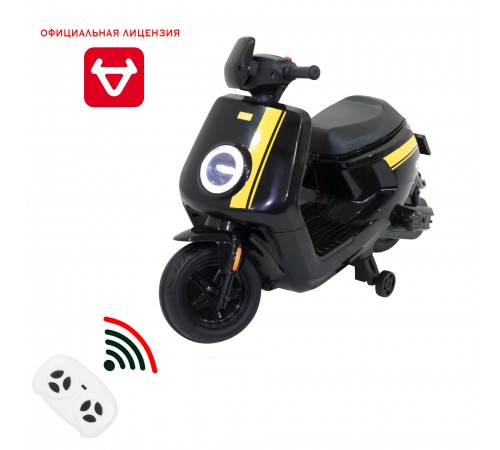 Детский электромотоцикл скутер с пультом управления NIU MQi+ Sport 12V - AHL012-BLACK Детский электромотоцикл скутер с пультом управления NIU MQi+ Sport 12V - AHL012-BLACK