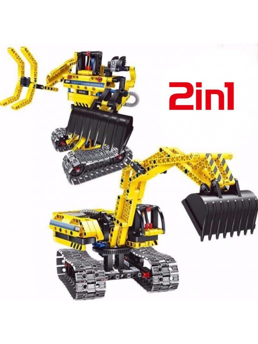 Конструктор 2 в 1 (экскаватор и робот) QiHui Technics 342 детали - QH6801