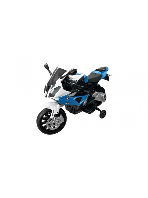 Детский электромобиль мотоцикл BMW S1000RR на аккумуляторе 12V цвет синий - JT528-blue