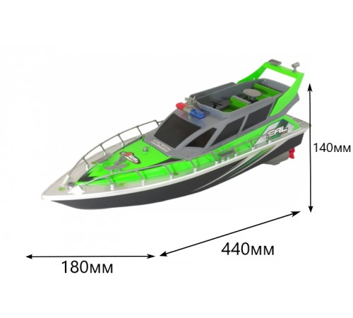 Радиоуправляемый полицейский катер 1:20 2.4G - HT-2875B-GREEN Радиоуправляемый полицейский катер 1:20 2.4G - HT-2875B-GREEN