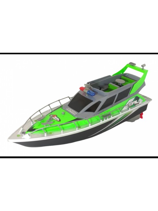 Радиоуправляемый полицейский катер 1:20 2.4G - HT-2875B-GREEN