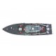 Радиоуправляемый торпедный катер 1:115 2.4G - HT-2877B-RED