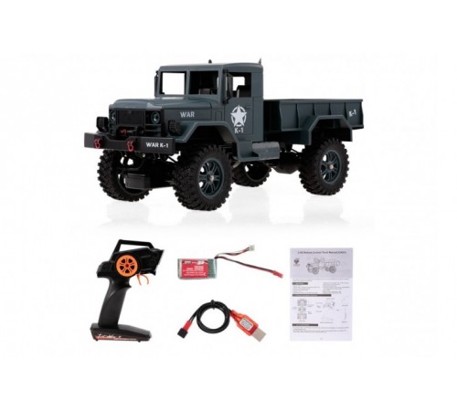 Внедорожник 1/12 4WD электро - Army Truck (2.4 гГц) - wlt-124301-green