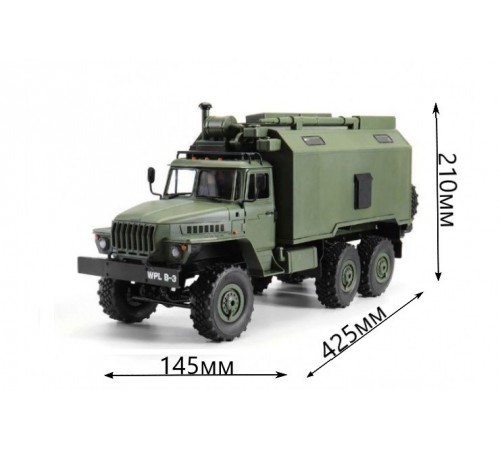 Радиоуправляемый Внедорожник WPL Советский Военный Грузовик Урал 6WD 1:16 2.4G - WPLB-36 Радиоуправляемый Внедорожник WPL Советский Военный Грузовик Урал 6WD 1:16 2.4G - WPLB-36