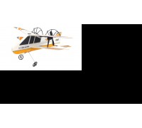 Радиоуправляемый мини планер Mini Glider RTF 2.4G - CS-990-ORANGE