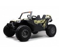 Детский электромобиль багги A707AA LUX 4WD зеленый камуфляж