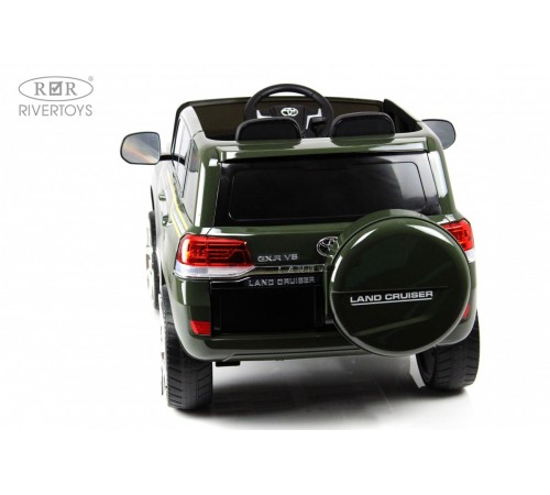 Детский электромобиль Toyota Land Cruiser 200 (JJ2022) зеленый глянец