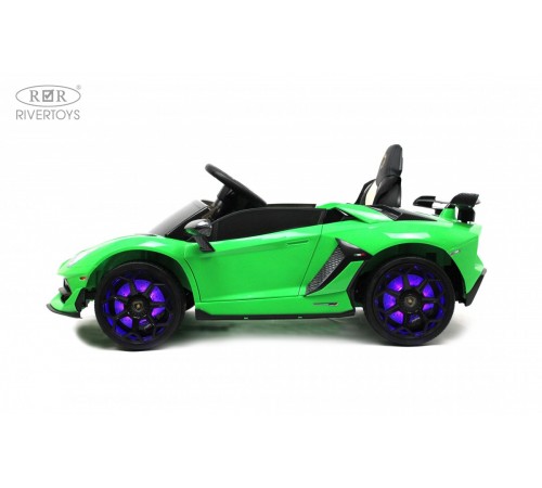 Детский электромобиль Lamborghini Aventador SVJ (A333MP) зеленый Детский электромобиль Lamborghini Aventador SVJ (A333MP) зеленый