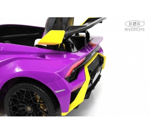 Детский электромобиль Lamborghini Huracán STO (E888EE) желто-фиолетовый Детский электромобиль Lamborghini Huracán STO (E888EE) желто-фиолетовый