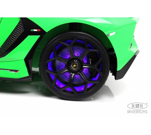 Детский электромобиль Lamborghini Aventador SVJ (A111MP) зеленый Детский электромобиль Lamborghini Aventador SVJ (A111MP) зеленый