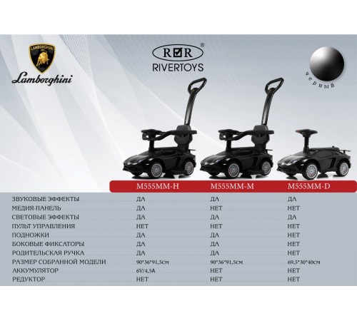Детский толокар M555MM-M черный